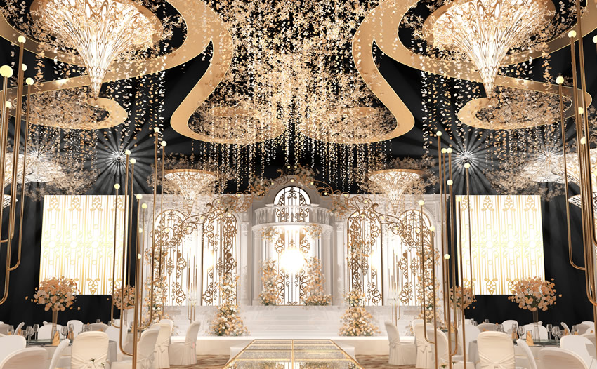 汨罗花木兰喜事汇金色大厅效果展示